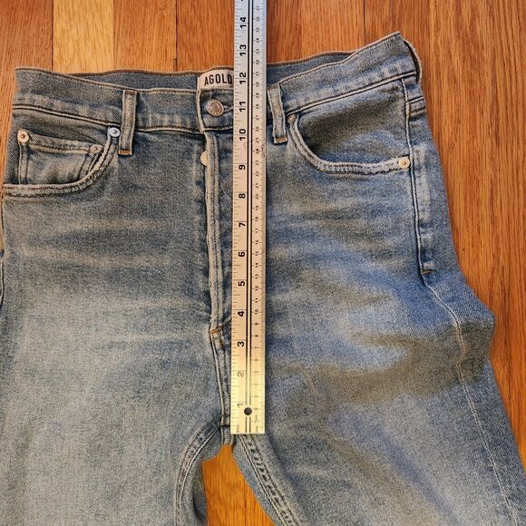 AGOLDE Nico Jeans Med Wash High Rise Straight Leg Button Fly 90's Style Sz 28 - Picture 6 of 9